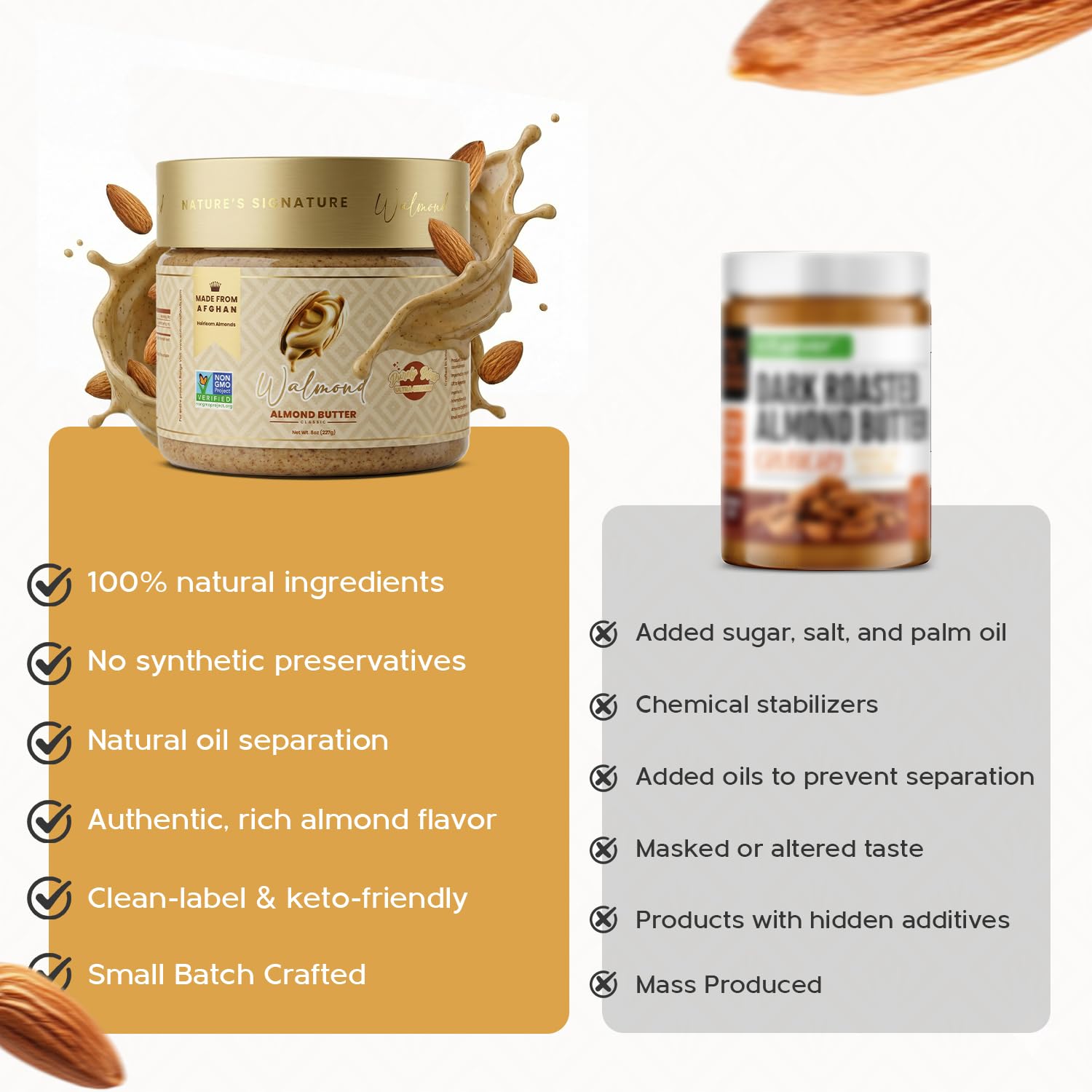 Creamy almond butter