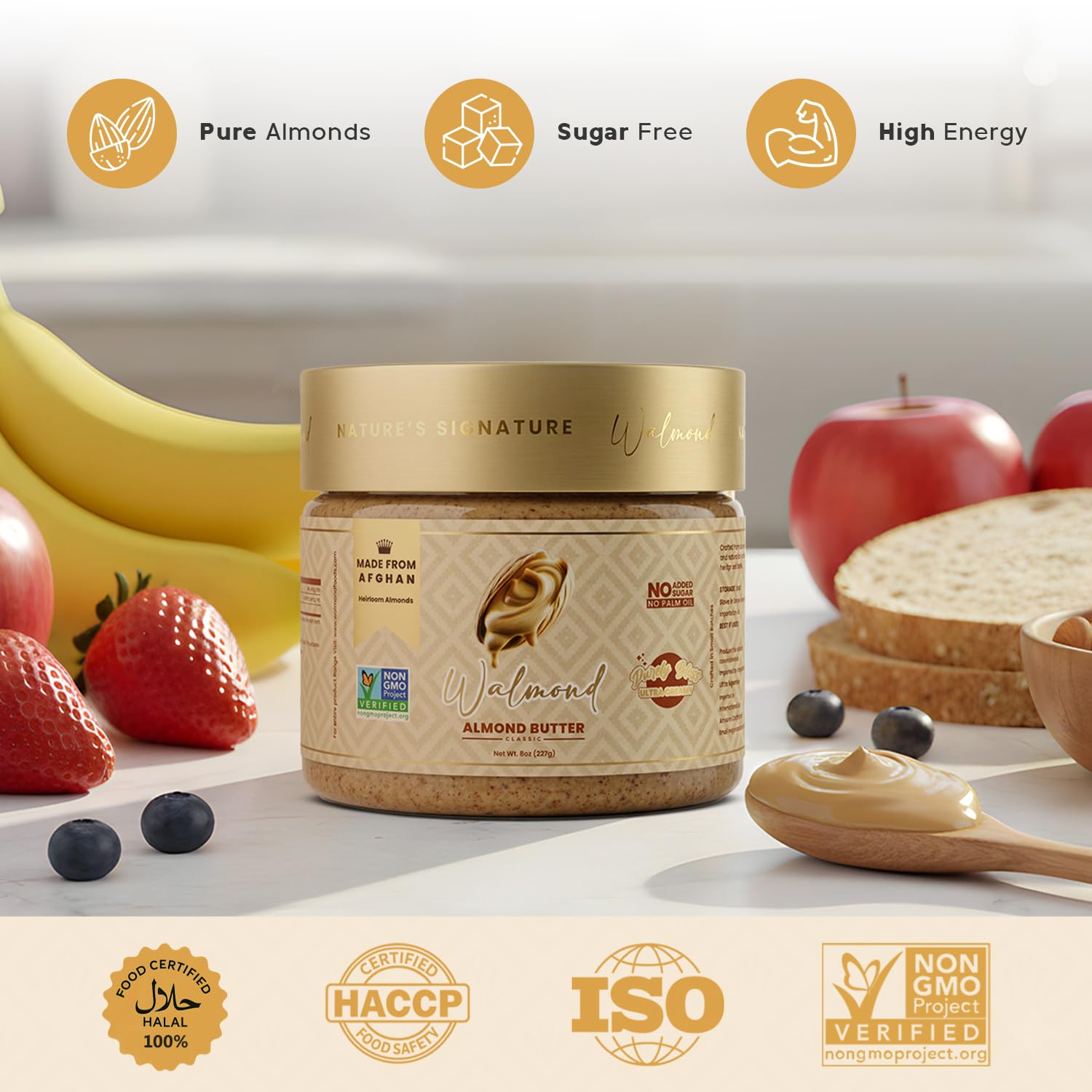 Natural almond butter