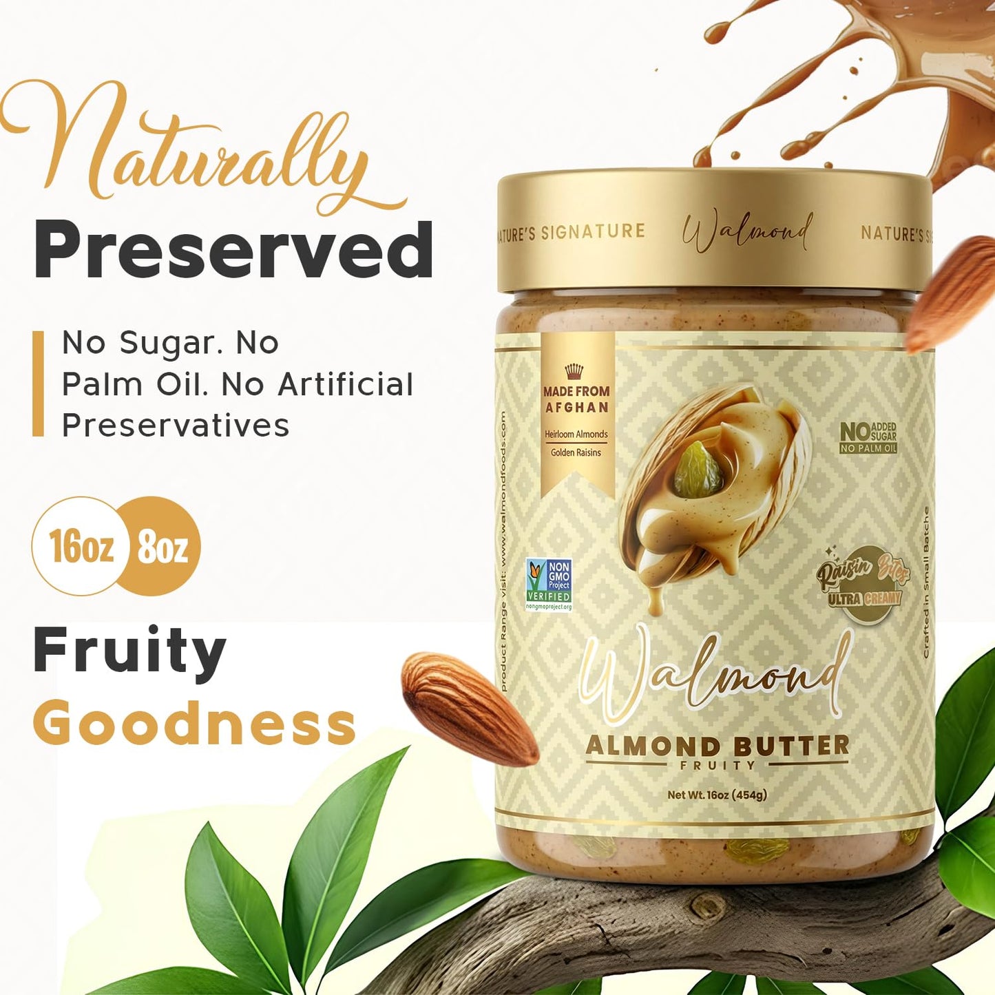 Almond butter with raisins bites