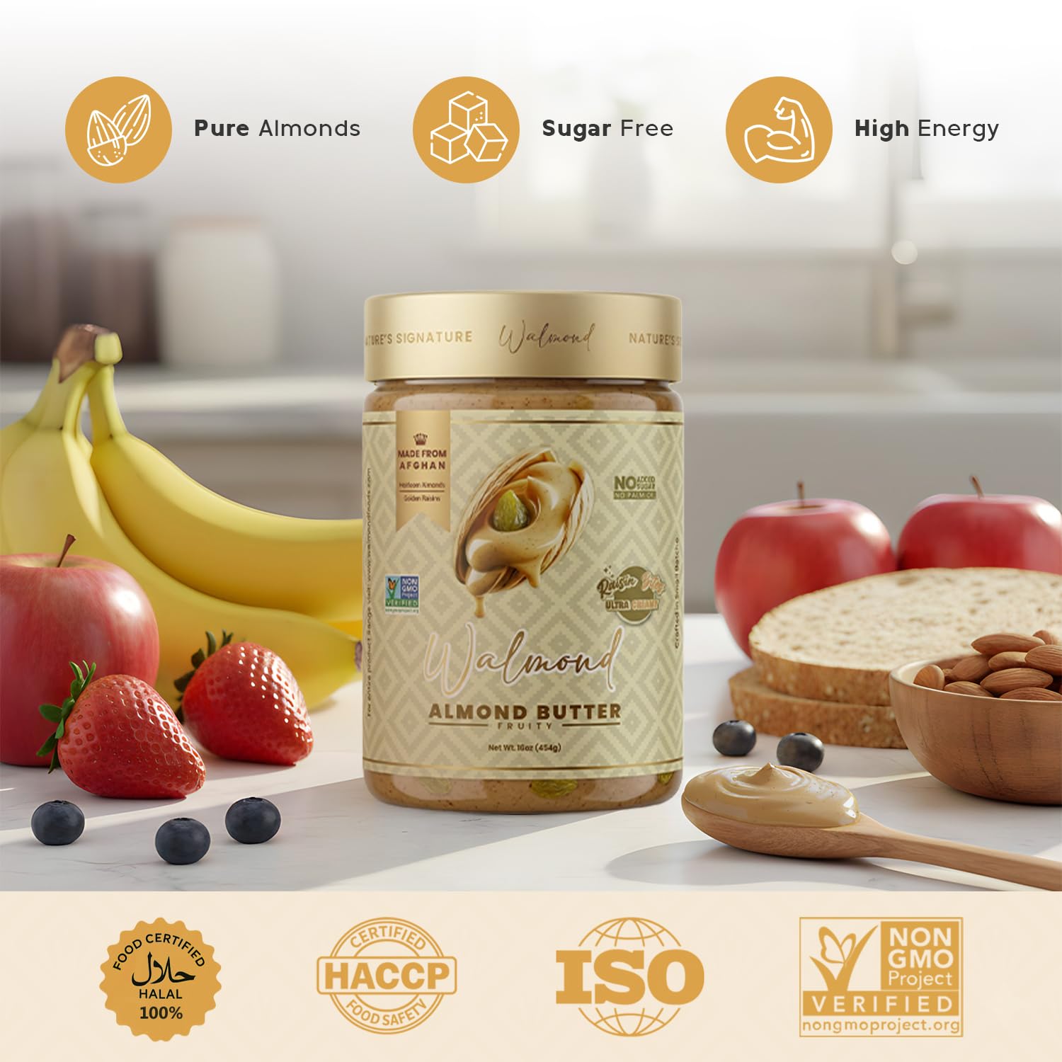 Natural almond butter