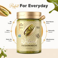 Walmond pistachio butter jar with raisins, no sugar added