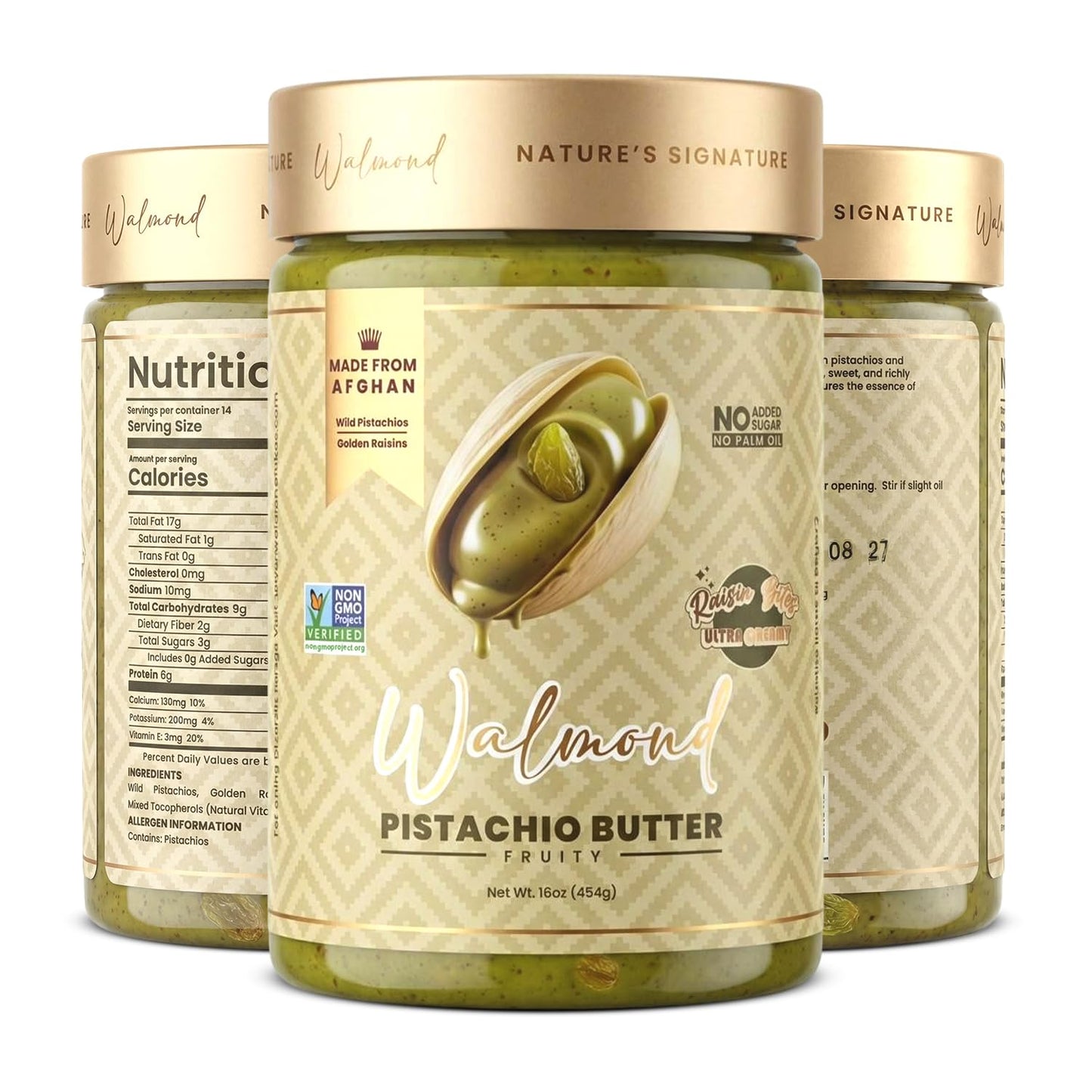 Walmond Walnut Pistachio Butter Fruity jar, no added sugar, halal certified